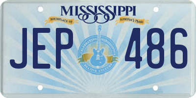 MS license plate JEP486