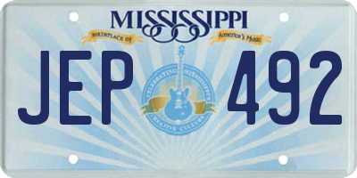 MS license plate JEP492