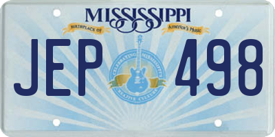 MS license plate JEP498