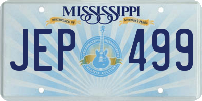 MS license plate JEP499