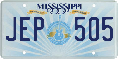 MS license plate JEP505