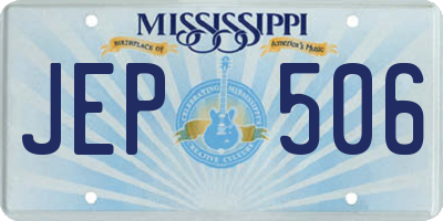 MS license plate JEP506