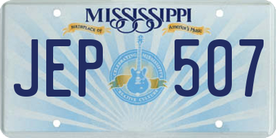 MS license plate JEP507