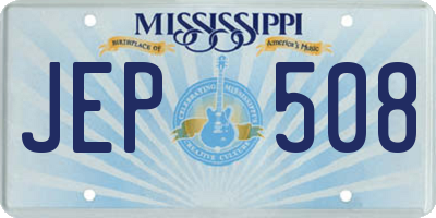 MS license plate JEP508