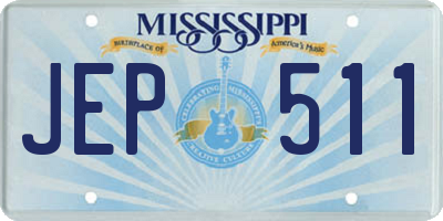 MS license plate JEP511