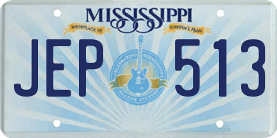 MS license plate JEP513