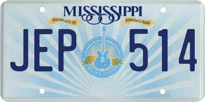 MS license plate JEP514