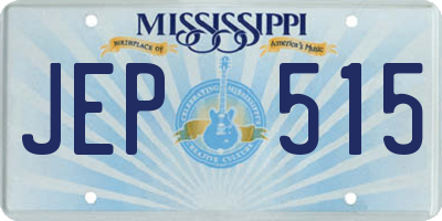 MS license plate JEP515