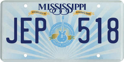 MS license plate JEP518