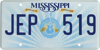 MS license plate JEP519