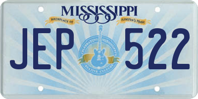 MS license plate JEP522