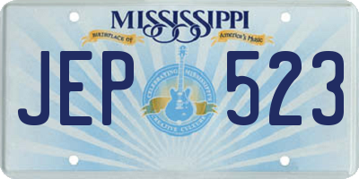 MS license plate JEP523
