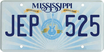 MS license plate JEP525