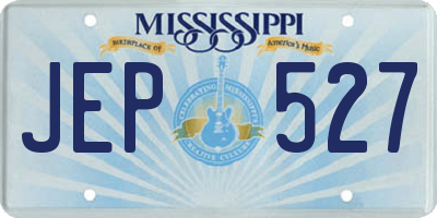 MS license plate JEP527