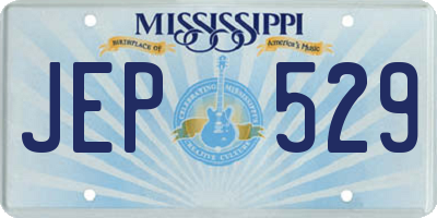 MS license plate JEP529