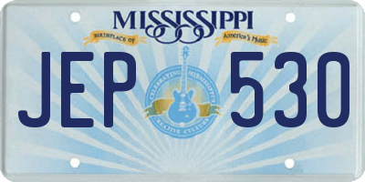 MS license plate JEP530