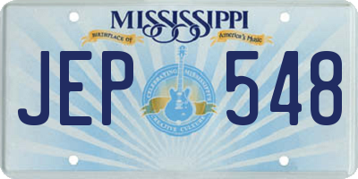 MS license plate JEP548