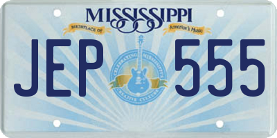 MS license plate JEP555