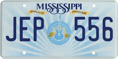 MS license plate JEP556