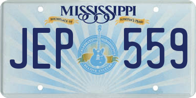 MS license plate JEP559