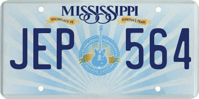 MS license plate JEP564