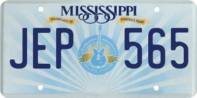 MS license plate JEP565