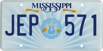 MS license plate JEP571