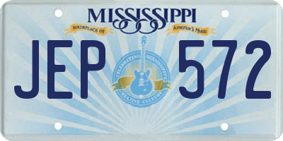 MS license plate JEP572