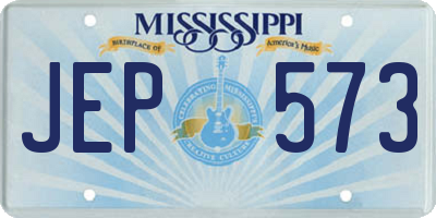 MS license plate JEP573