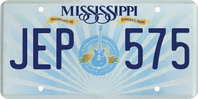 MS license plate JEP575