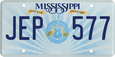 MS license plate JEP577