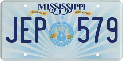 MS license plate JEP579
