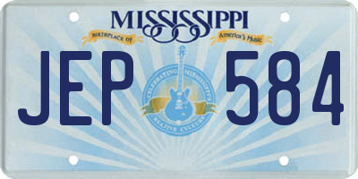 MS license plate JEP584