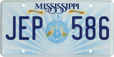 MS license plate JEP586