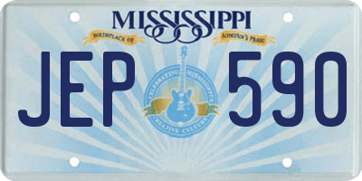 MS license plate JEP590