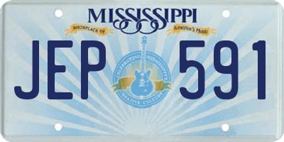 MS license plate JEP591