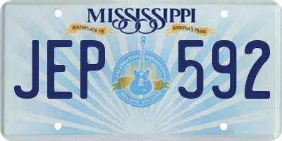 MS license plate JEP592