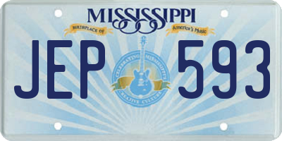 MS license plate JEP593