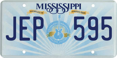 MS license plate JEP595
