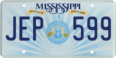 MS license plate JEP599