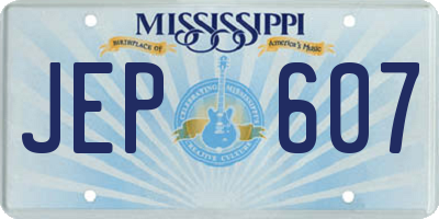 MS license plate JEP607