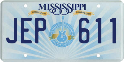 MS license plate JEP611