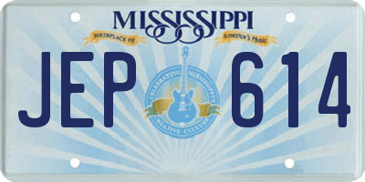 MS license plate JEP614