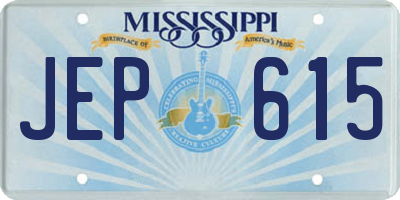 MS license plate JEP615