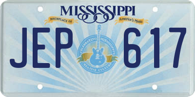 MS license plate JEP617