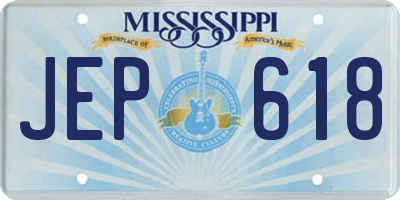 MS license plate JEP618
