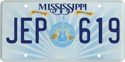 MS license plate JEP619
