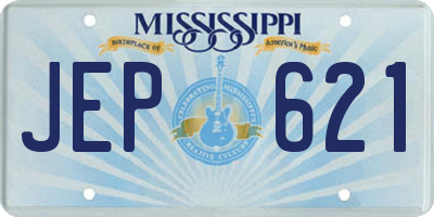 MS license plate JEP621