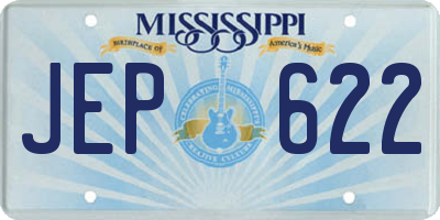 MS license plate JEP622
