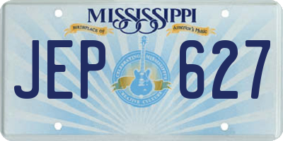 MS license plate JEP627
